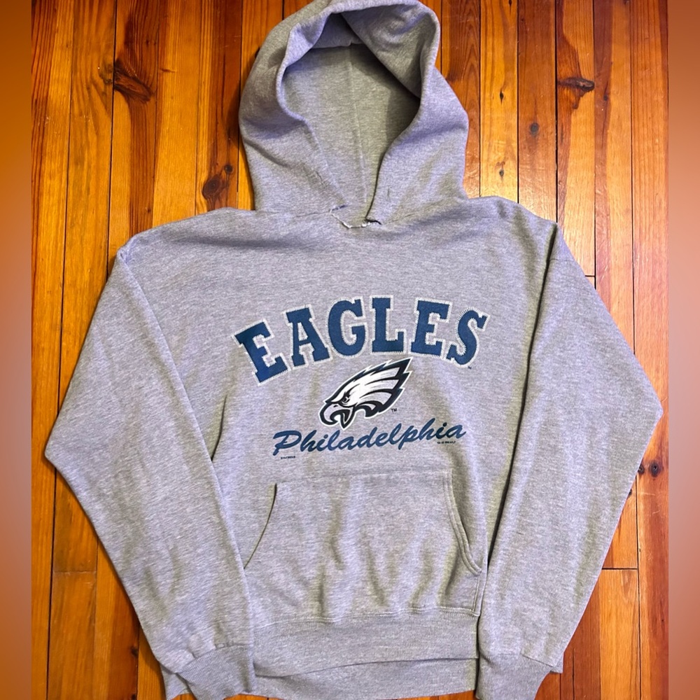 Vintage 1996 Philadelphia Eagles Hoodie Sweatshirt Distressed